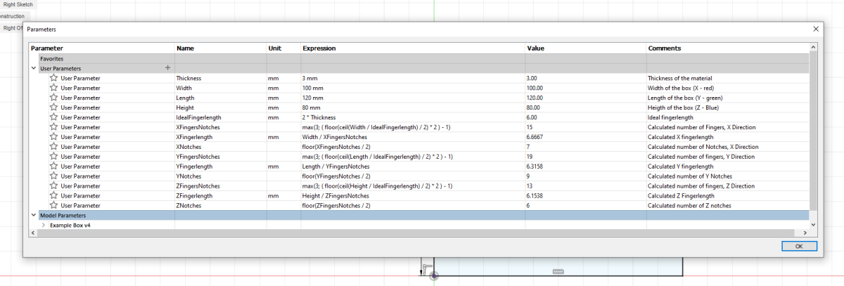 Parameters